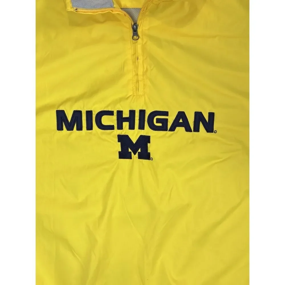 Michigan Wolverines Quarter-Zip Windbreaker Jacket - Pro Edge - Men’s XXL